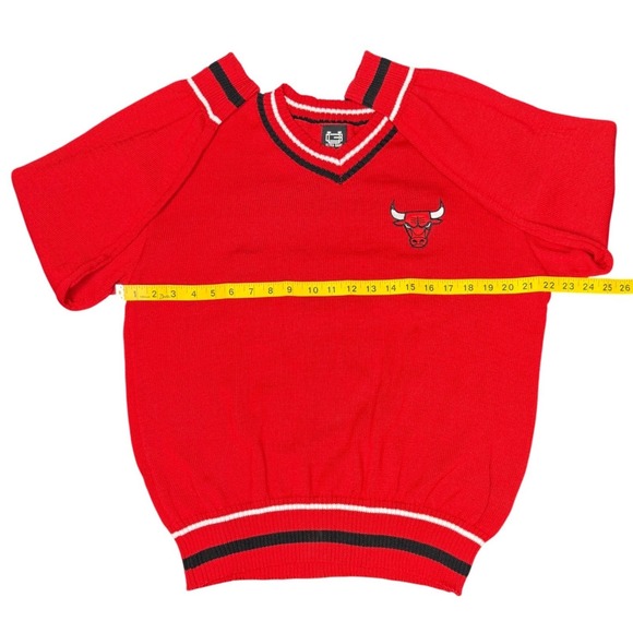 Chicago Bulls Red Knit Sweater Crewneck NBA Ultra Game Mens Small - Picture 6 of 6